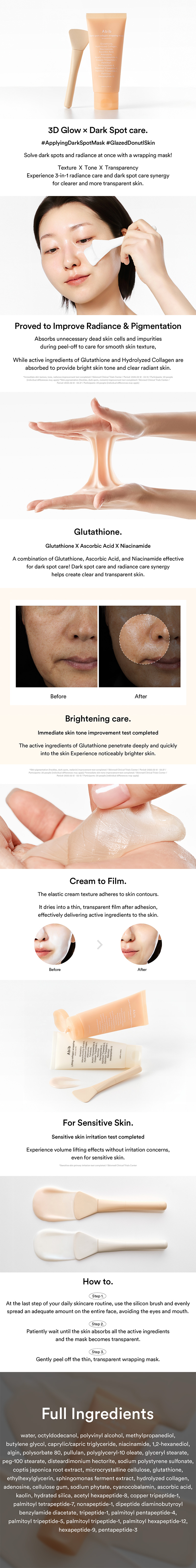 Abib Dark Spot Wrapping Mask Glutathione Film 100ml