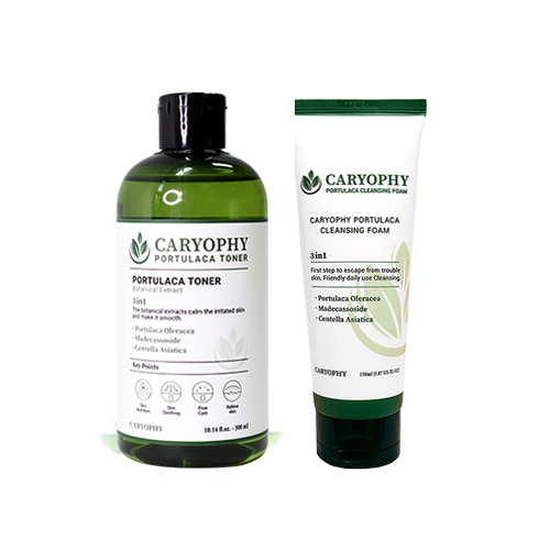CARYOPHY Portulaca Cleansing Foam + CARYOPHY Portulaca Toner CARYOPHY Portulaca Cleansing Foam + CARYOPHY Portulaca Toner