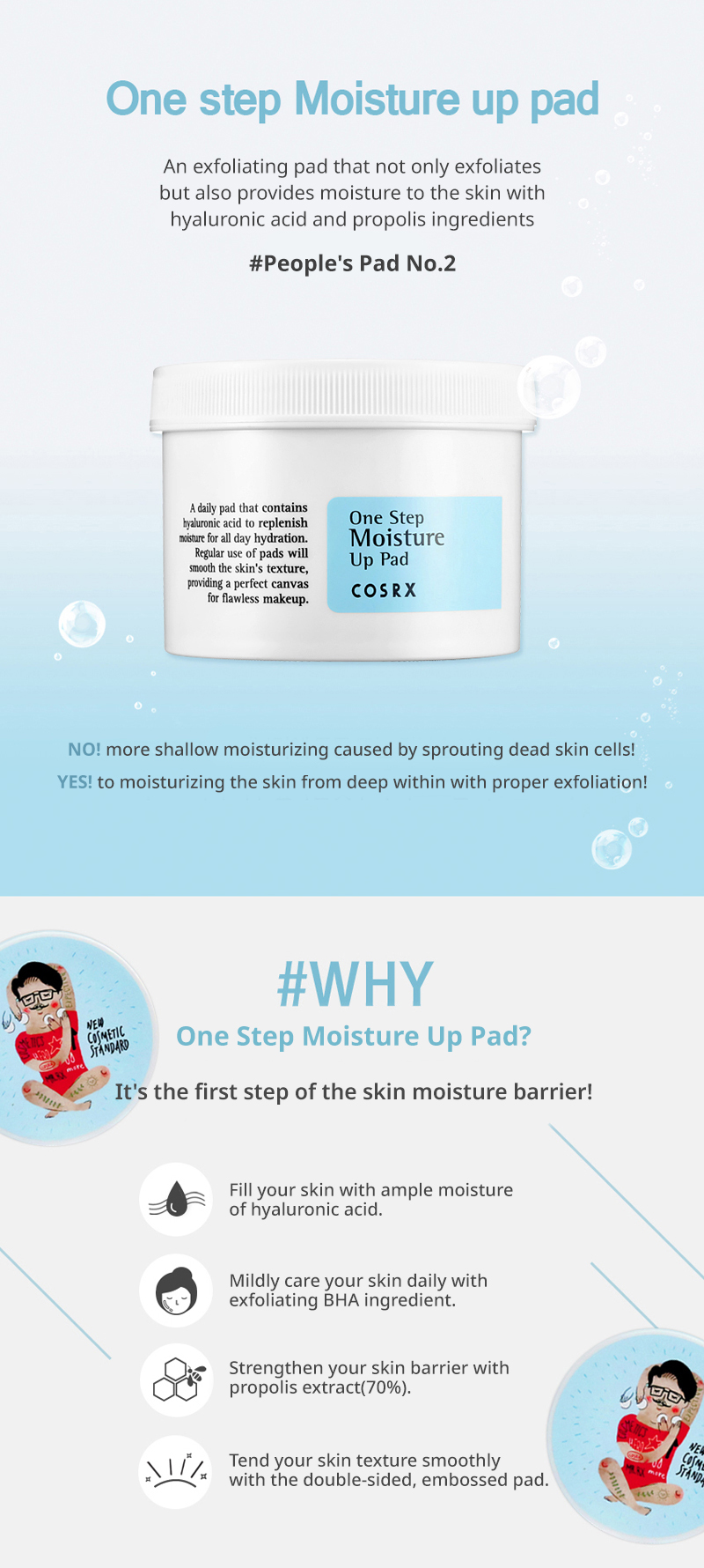 COSRX One Step Moisture Up Pad 70ea