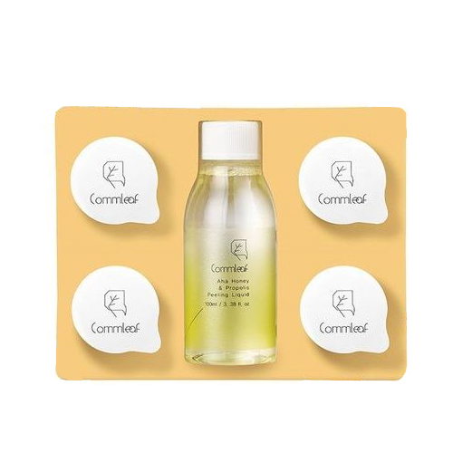 Commleaf AHA Honey & Propolis Peeling Liquid Set (with 4 coin mask sheet) Commleaf AHA Honey & Propolis Peeling Liquid Set (with 4 coin mask sheet)