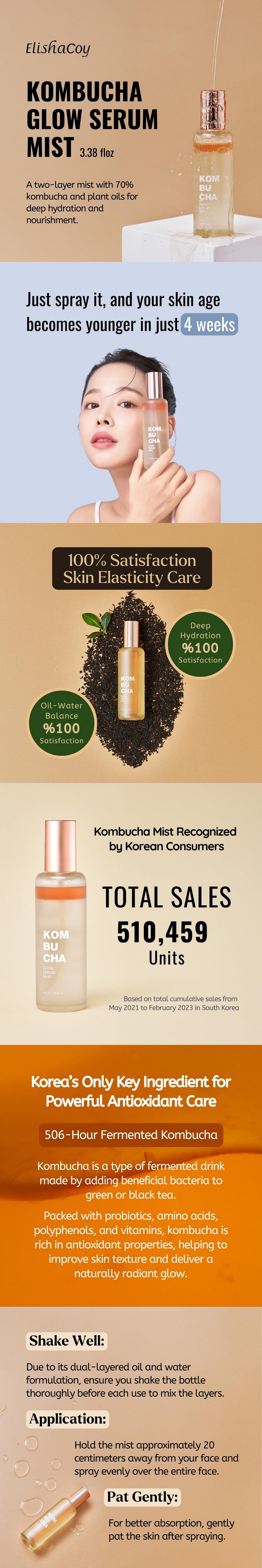 Elishacoy Kombucha Glow Serum Mist 100ml