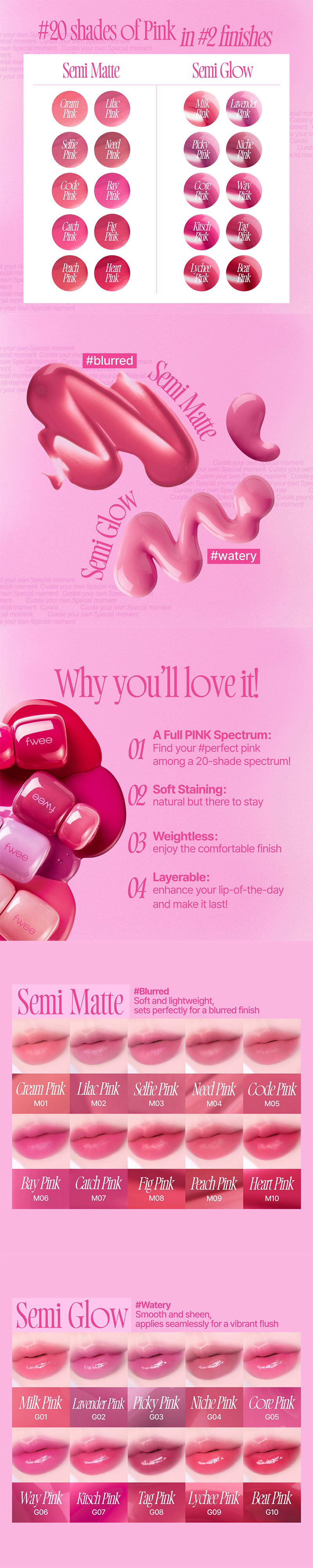 fwee Pink Obsession Stay-Fit Lip Tint 3.8g