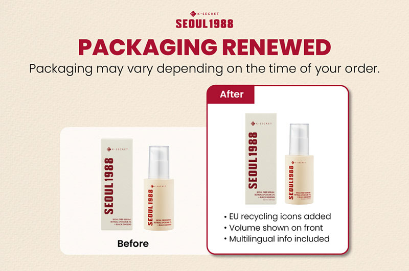 KSECRET SEOUL 1988 Serum : Retinal Liposome 2% + Black Ginseng 30ml