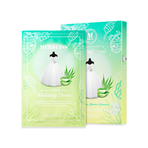 MERBLISS Wedding Dress Aloe Honey Soothing Clear Seal Mask MERBLISS Wedding Dress Aloe Honey Soothing Clear Seal Mask