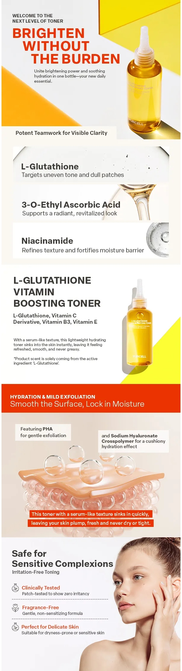 purcell glutathione serum PURCELL L-GLUTATHIONE VITAMIN BOOSTING TONER 150ml
