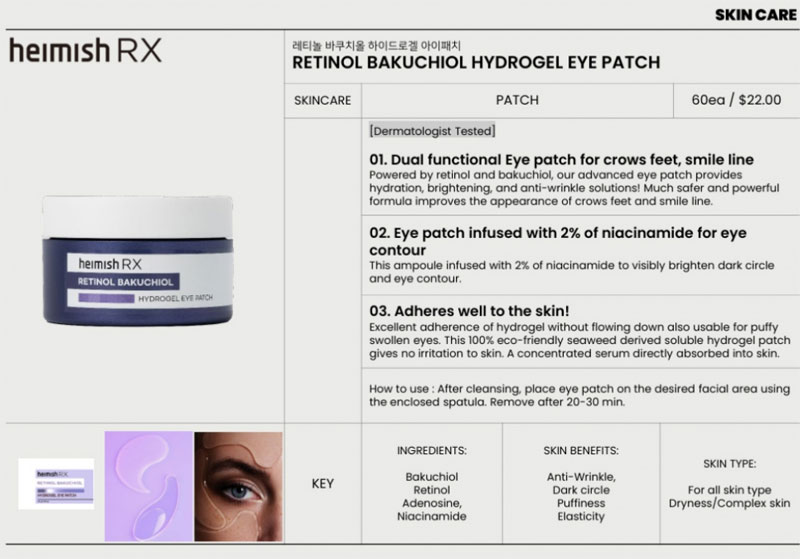 Retinol Rx heimish | RX Retinol Bakuchiol Eye Patch