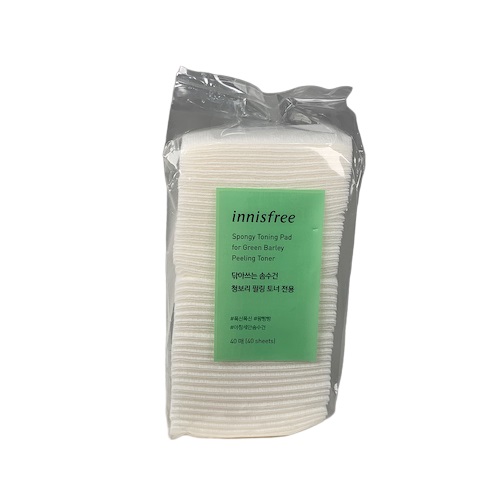 innisfree Spongy Toning Pad for Green Barley Peeling Toner 40ea innisfree Spongy Toning Pad for Green Barley Peeling Toner 40ea