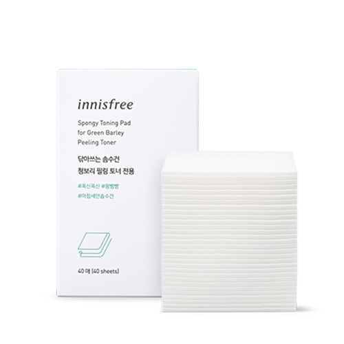 innisfree Spongy Toning Pad for Green Barley Peeling Toner 40ea innisfree Spongy Toning Pad for Green Barley Peeling Toner 40ea